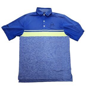 FootJoy Men’s Blue Polo Shirt Short Sleeves Performance Stretch Size M With Logo